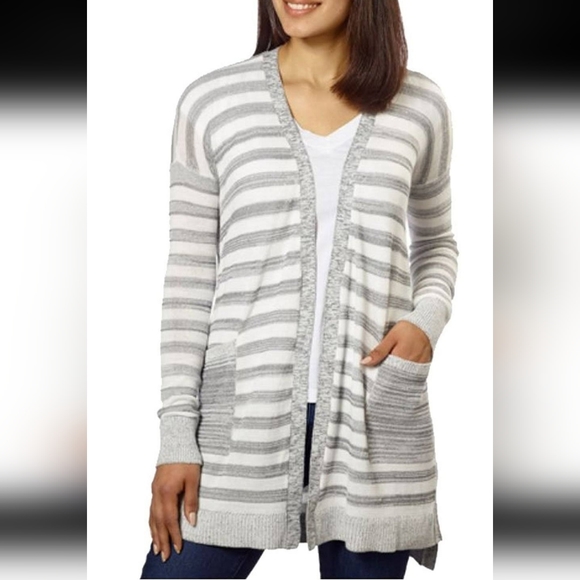 CALVIN KLEIN LIGHT WEIGHT CARDIGAN GREY WITH WHITE STRIPES SIZE 2XL NEW … - Picture 5 of 10
